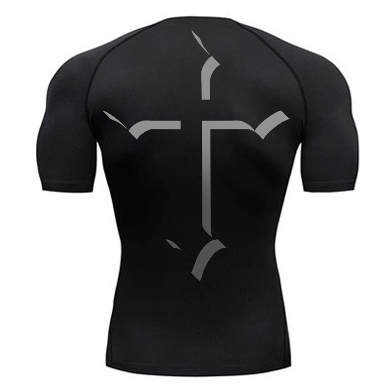 メンズクロスプリントコンプレッションシャツ,スポーツTシャツ - Crossfit Gym のレビューと価格