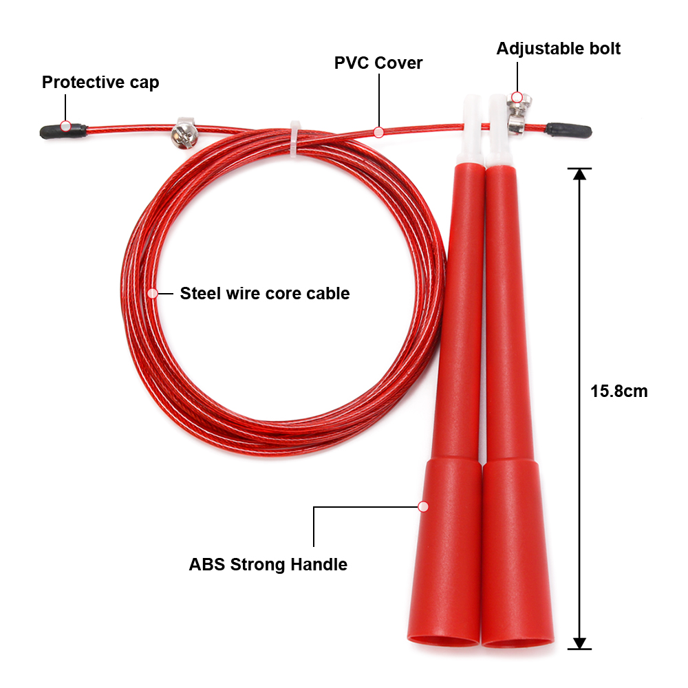 プロ仕様PVCスピードスキップロープ クロスフィットジム 男 - Crossfit No Equipment のレビューと価格