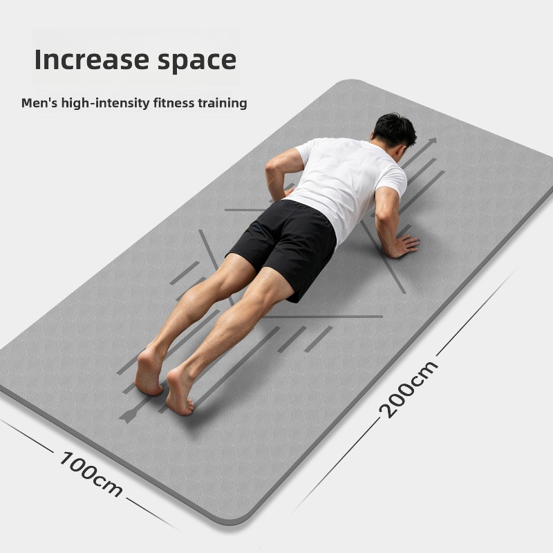 大型メンズヨガマット 厚くて幅広 滑り止めTPE素材 腹筋フ - Ab Mat Crunch のレビューと価格